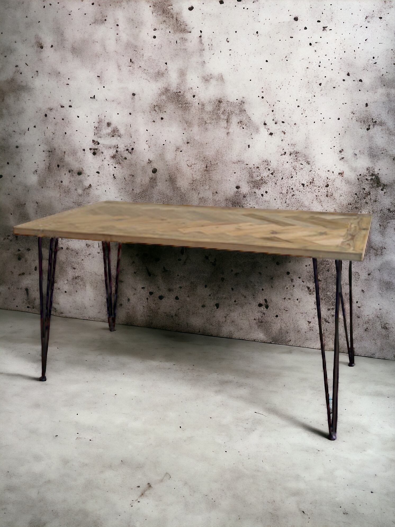 モミ古材 × ブラックスチール 丸テーブル φ70 モミ古材 × ブラックスチール 丸テーブル φ70