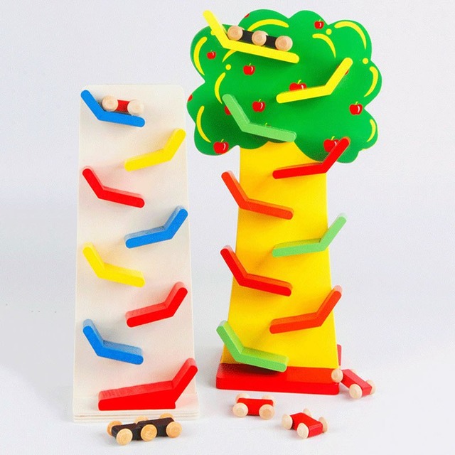 1 ピースおかしいカラフルな子供ミニ車の車両木製玩具 3D ためキッズベビーギフト教育