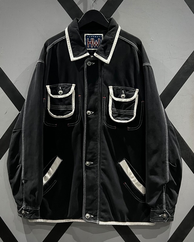 【X VINTAGE】Piping Design Vintage Loose Work Jacket