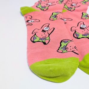 ♧【 crew socks / クルーソックス 】SpongeBob SquarePants ( スポンジボブ ) / パトリック 靴下 / ソックス〚アメリカン雑貨 アメトイ〛