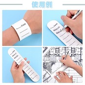 ウェアラブルメモ メモリストバンド ウェアラブルメモ 腕に巻くメモ帳 リストバンド メモ ウェアラブルメモ 手首に巻く メモ リストバンド メモ やることリスト 腕に巻きつけるメモ リストバンド メモ帳 メモ消せるメモ（3個入り）