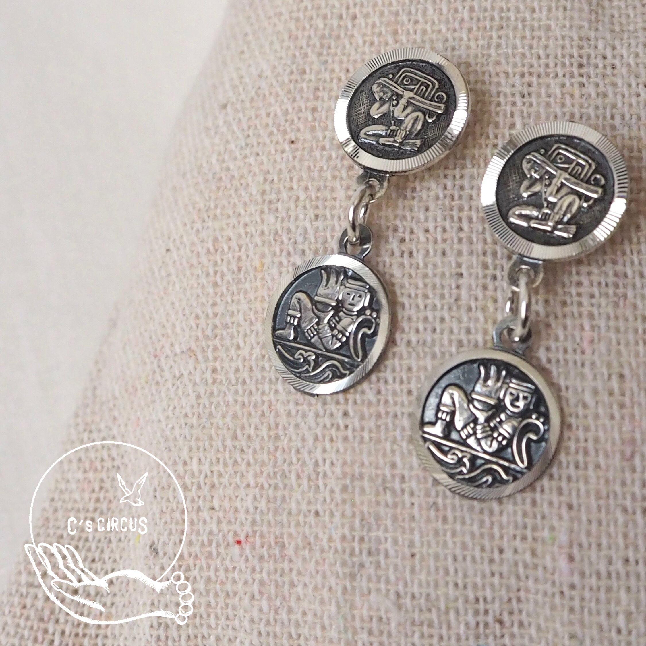 Mexico Maya mysterious pierce✴︎ silver925 メキシコマヤ文明 Mexico Maya mysterious pierce✴︎ silver925 メキシコマヤ文明