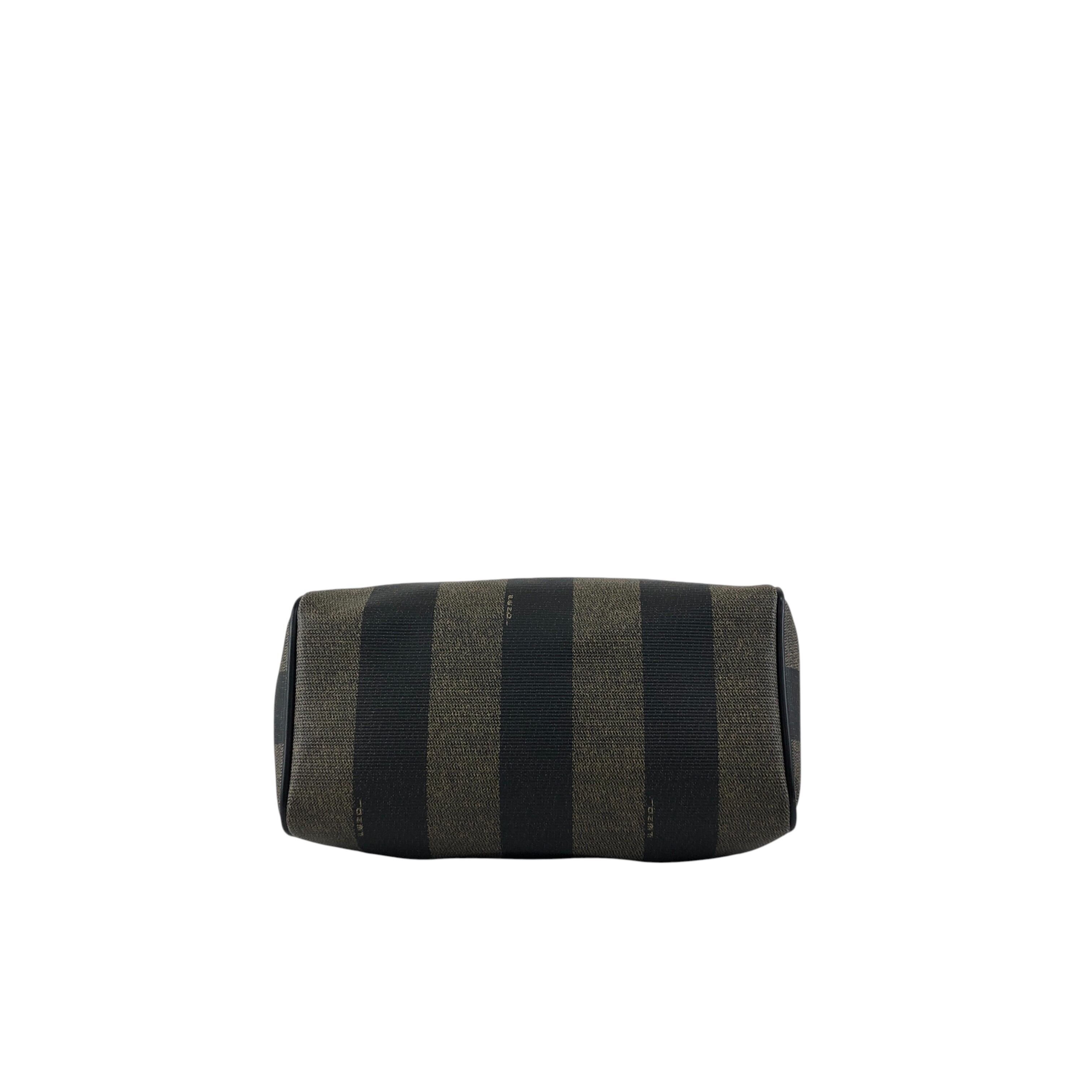 FENDI フェンディ ぺカン ショルダーバッグ ブラウン FFロゴ PVCレザー
