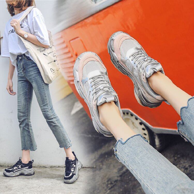 【新作】【送料無料】 オールドシューズウィメンズインスティッド2020ニュースプリングカジュアルオールマッチスーパーファイアオータムシューズネットレッドスポーツシューズ-アリババ 靴 春物 秋物 10b637208130360