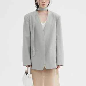 no collar tailored jacket   101342