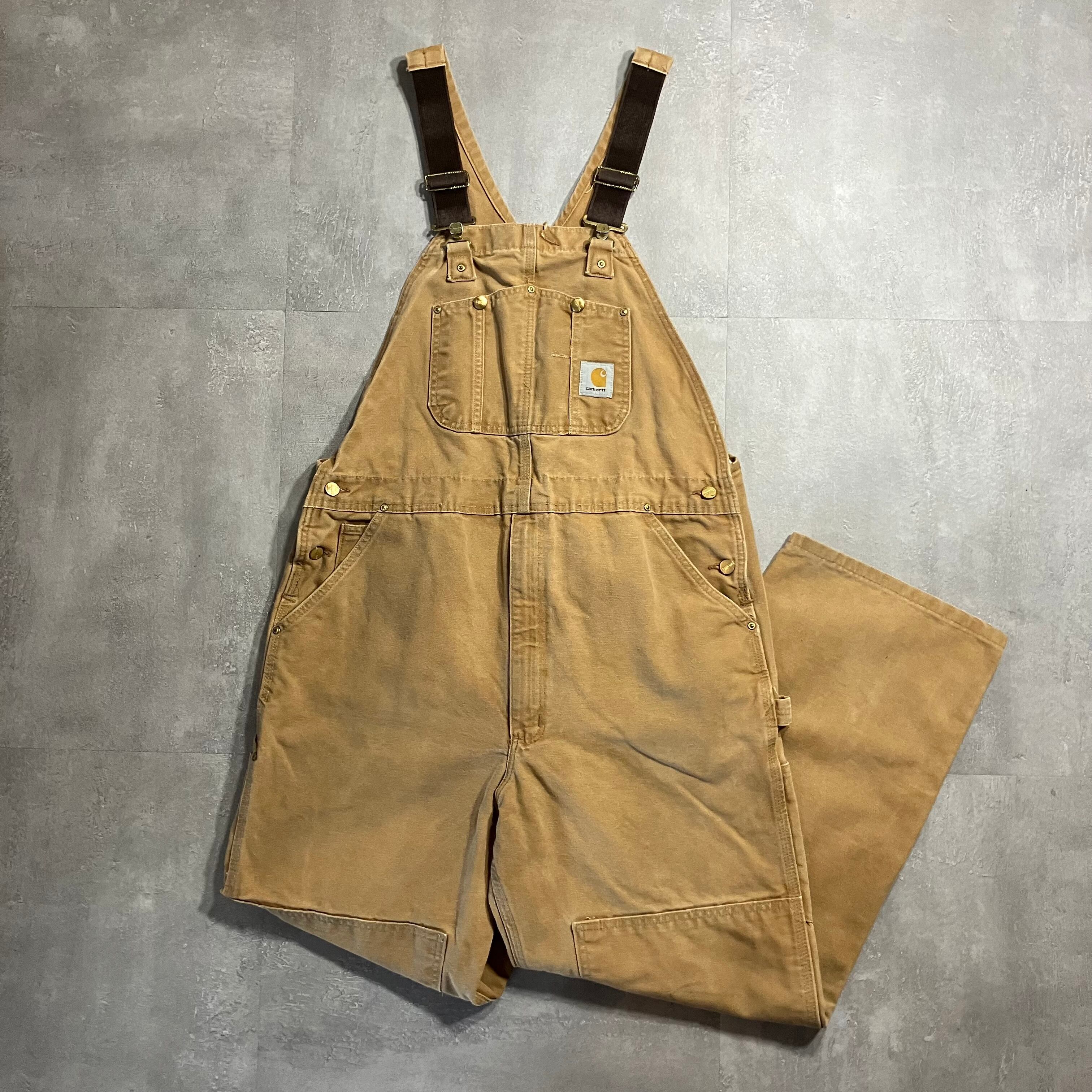 《実寸w39l30》Carhartt カーハート オーバーオール キャメル ダック No.3677