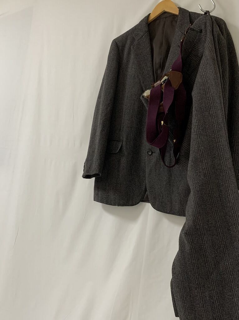 1980~90's Woven Check Pattern Design Tweed Set-Up "Burberrys"