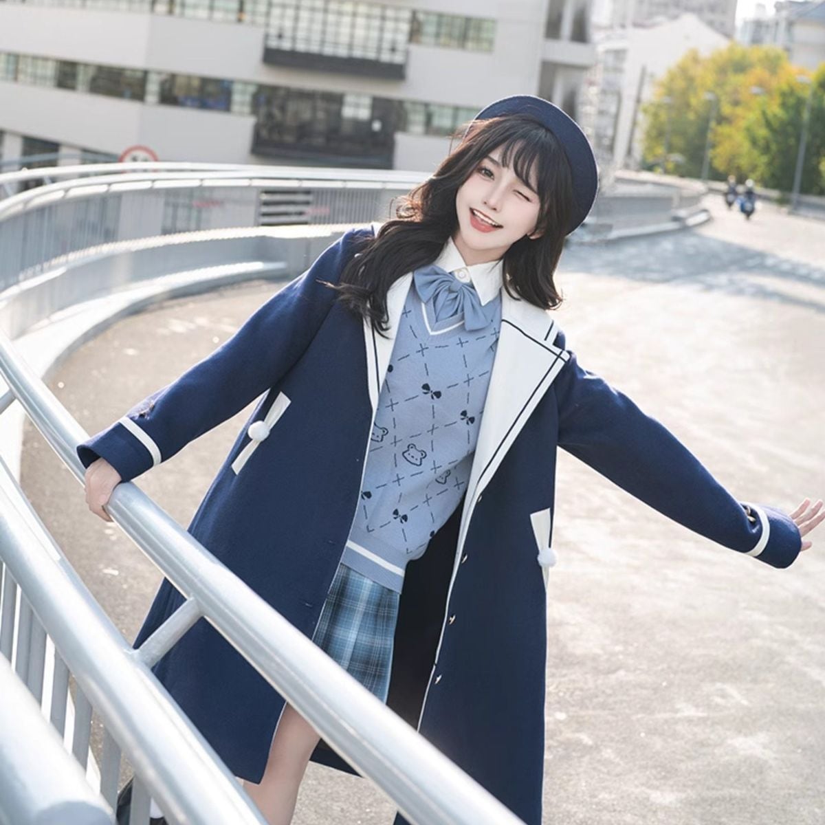 セーラー襟ロングコート | Maiden's Rêve