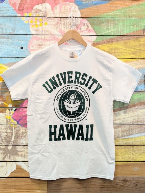 【University of Hawaii(ハワイ大学)】クラシックTシャツ（ホワイト）
