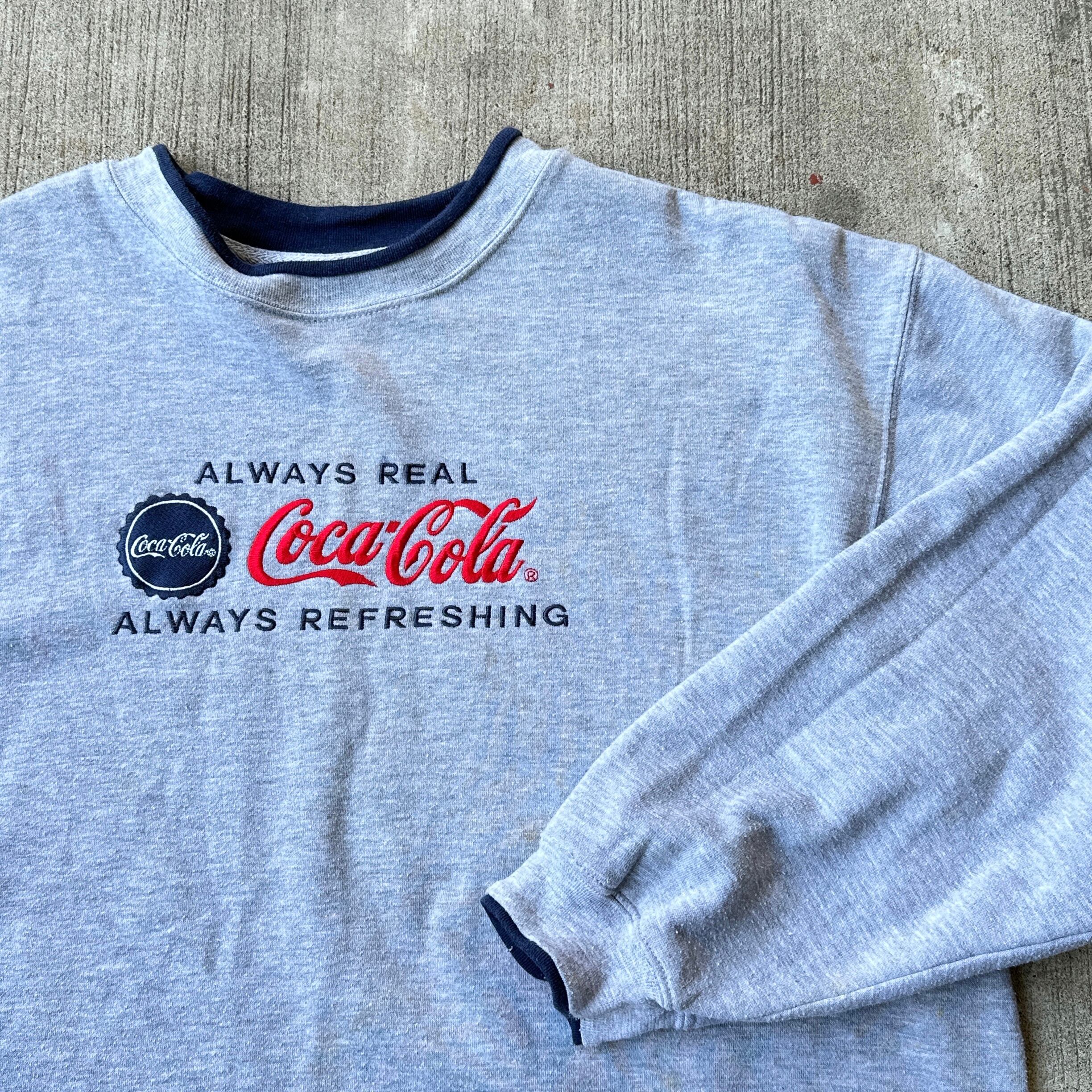 Coca-Cola BRAND” Logo Sweatshirts SIZE XL コカコーラ 刺繍 Coca-Cola BRAND” Logo Sweatshirts SIZE XL コカコーラ 刺繍