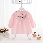 たんぽぽ刺繍の長袖チュニックワンピ