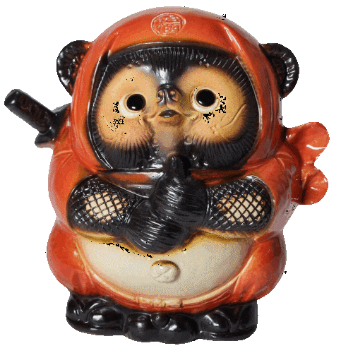 名門　狸庵の珍しいバットを持ったキュートなお目目のタヌキ君の置物です。 f91e68ea8094a72e06c6385dbb9cbd