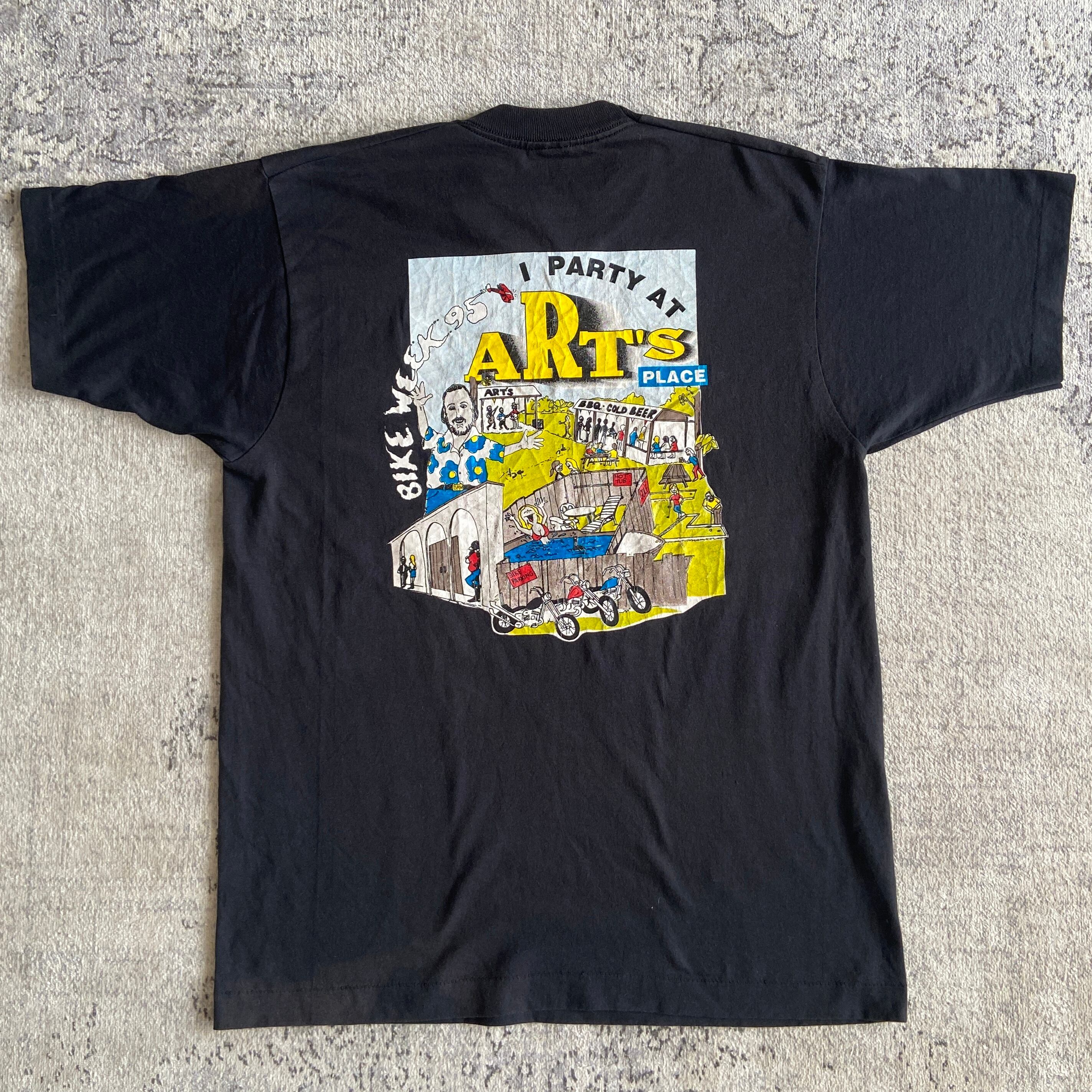 1990s SCREEN STARS Biker Week Tee L Made in USA F647