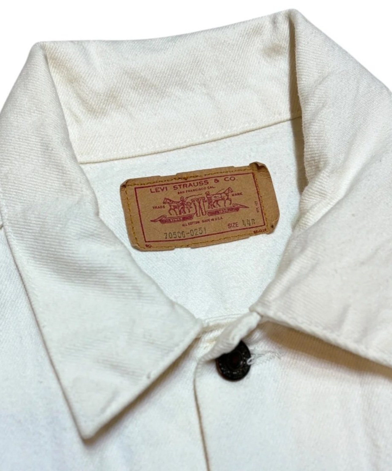 1990s Levi’s 70506 デニムジャケット ホワイト 44R