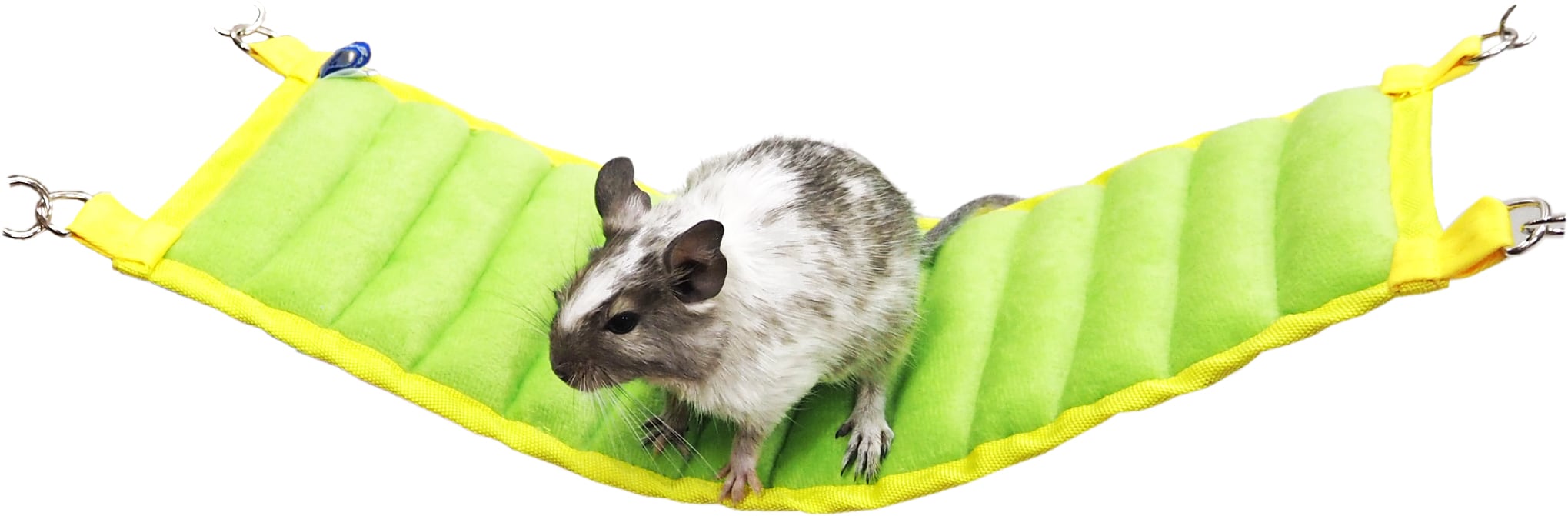 【小動物用品】もこもこワイドつり橋 グリーン/ベージュ