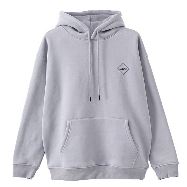XAGE BLK LOGO HOODIE 【pastel gray】
