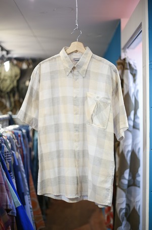 70〜80’s dead stock check s/s shirt