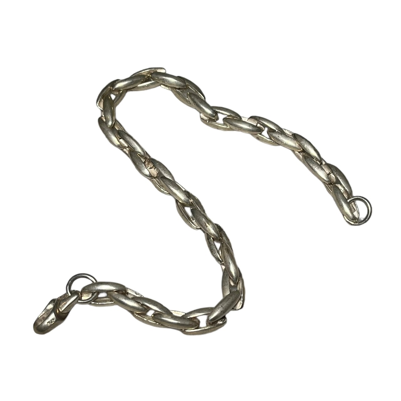 vintage panther link chain silver bracelet