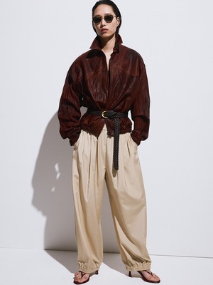 [RECTO][WOMEN] VINTAGE EFFECT LEATHER JUMPER (RED BROWN) 正規品 韓国ブランド 韓国通販 韓国代行 韓国ファッション レクト 日本 店舗