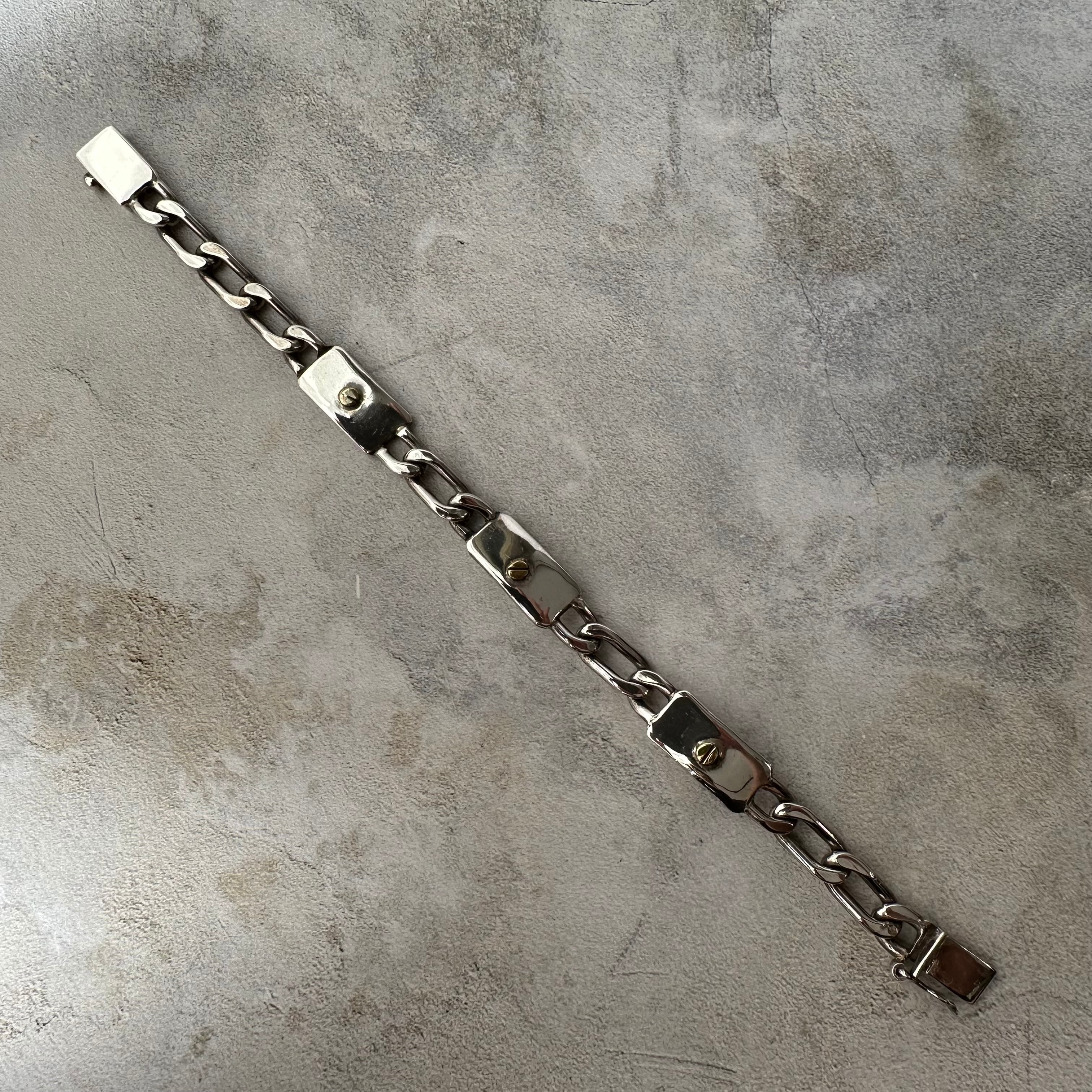 Vintage Modern Chain Link Bracelet Silver925 Made in Mexico