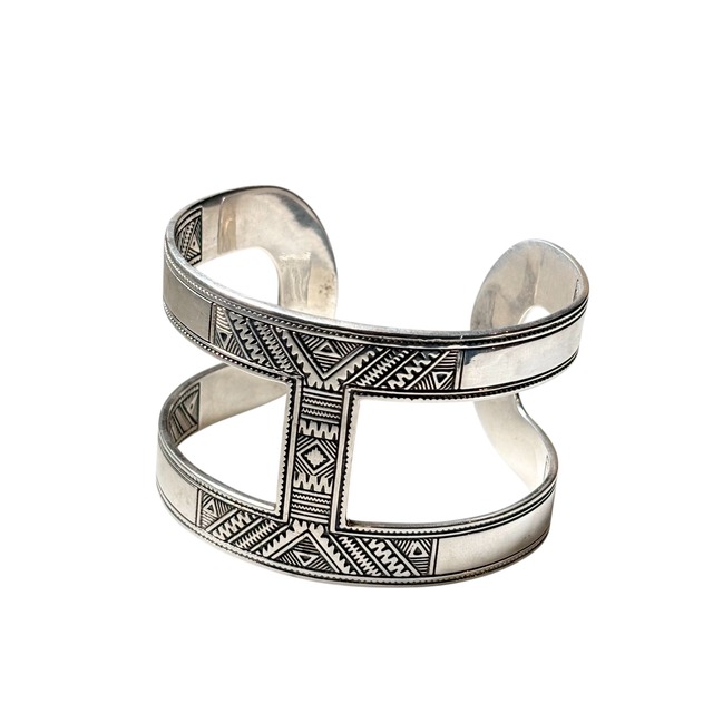 TOUAREG silver wide cuff bangle