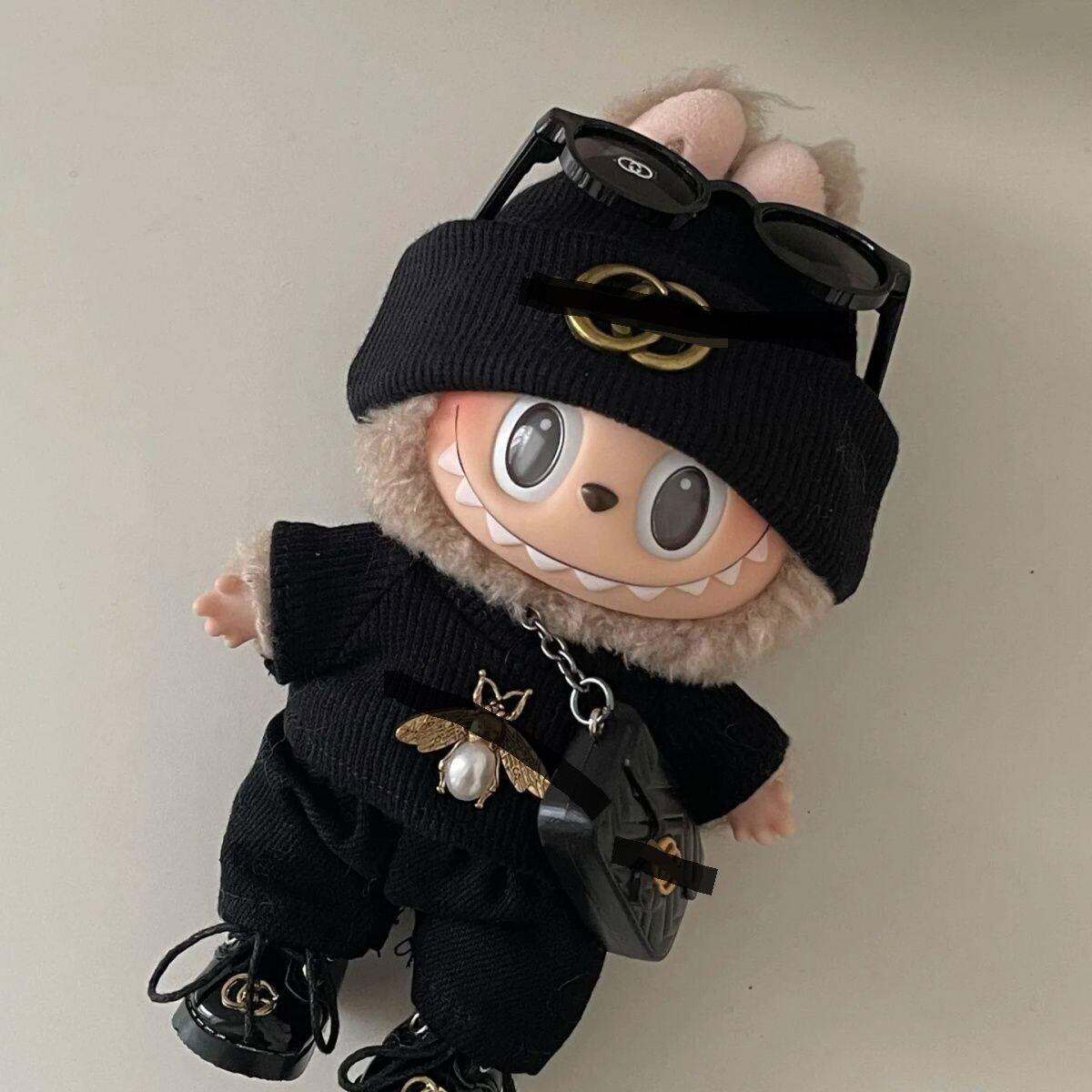 LABUBU 一二三代対応 帽子＋トップス＋パンツ＋シューズ＋サングラス＋