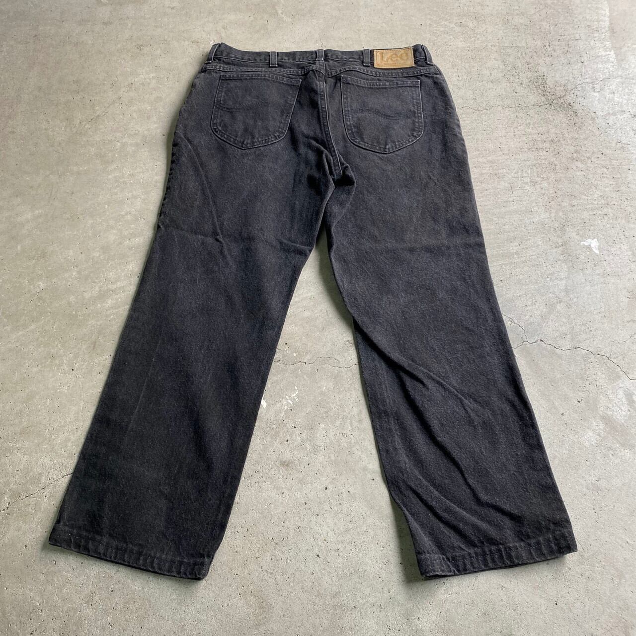 Lee リー テーパード ブラックデニムパンツ メンズW36 古着 フェード