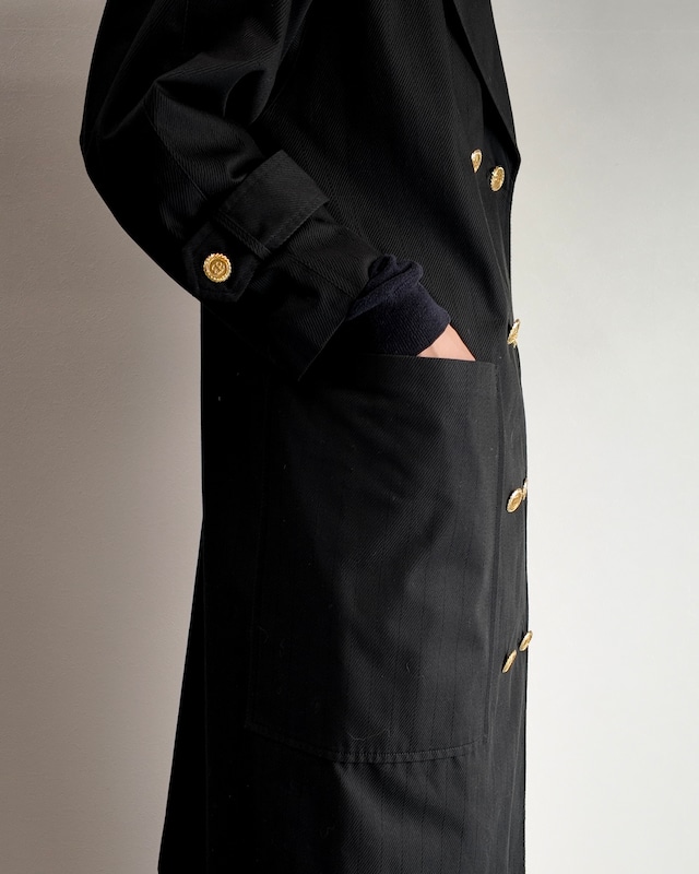【90s BALENCIAGA】golden button trench coat