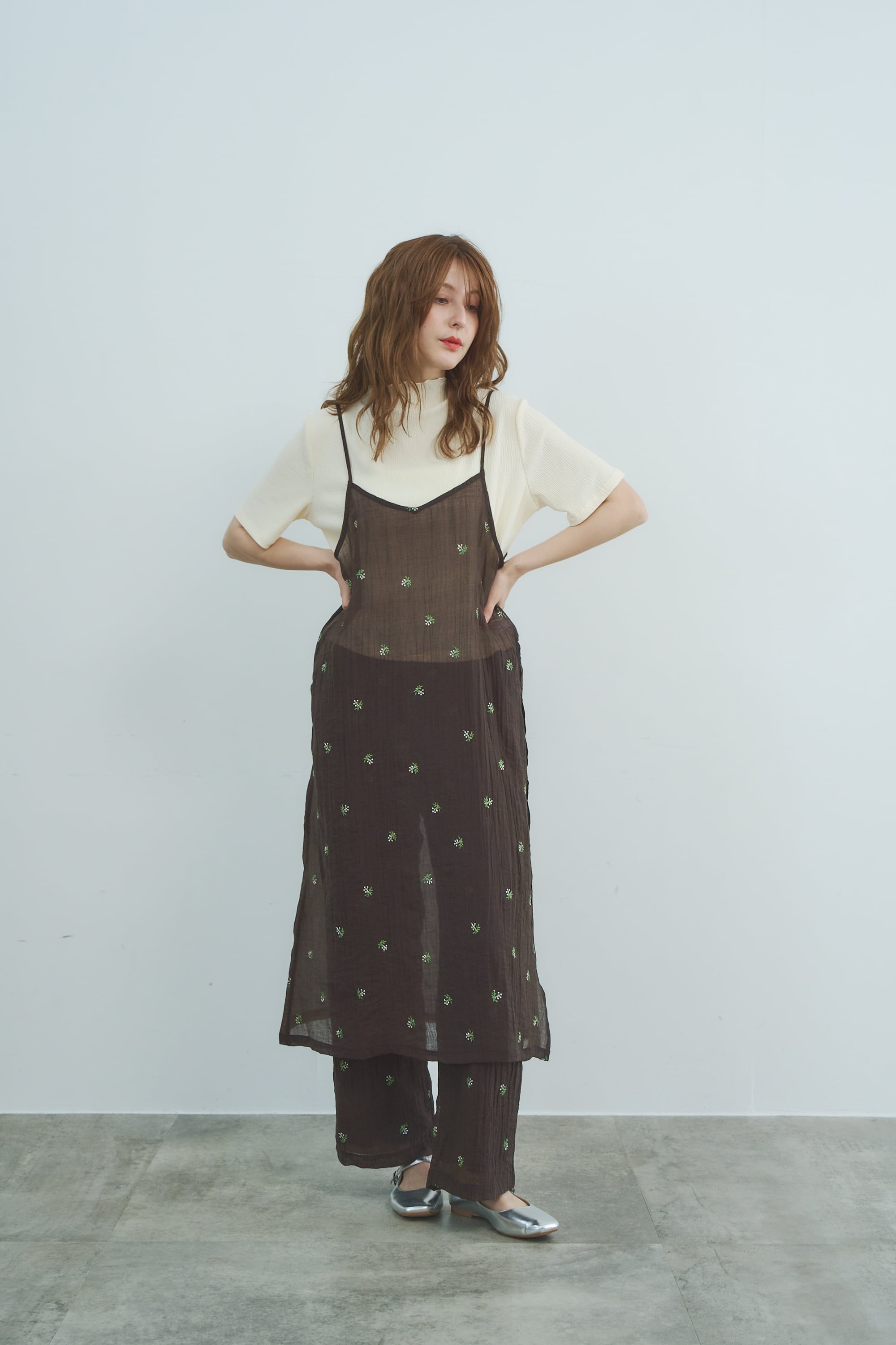 ラメミックスメッシュトップス | Bijou