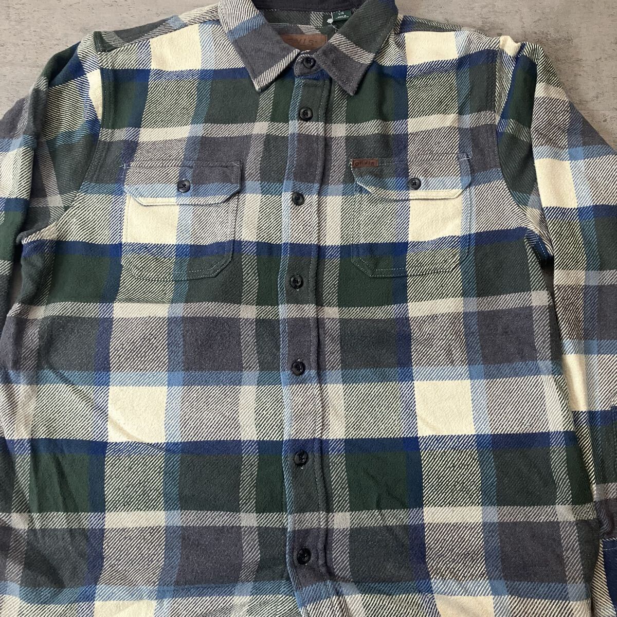 00s ORVIS ヘビーネルシャツ Lサイズ チェック フランネルシャツ