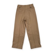 Polo Ralph Lauren ポロ ラルフローレン バックアジャスター付き ツータック スラックスパンツ 裾ダブル サイズ 80 /キャメルベージュ