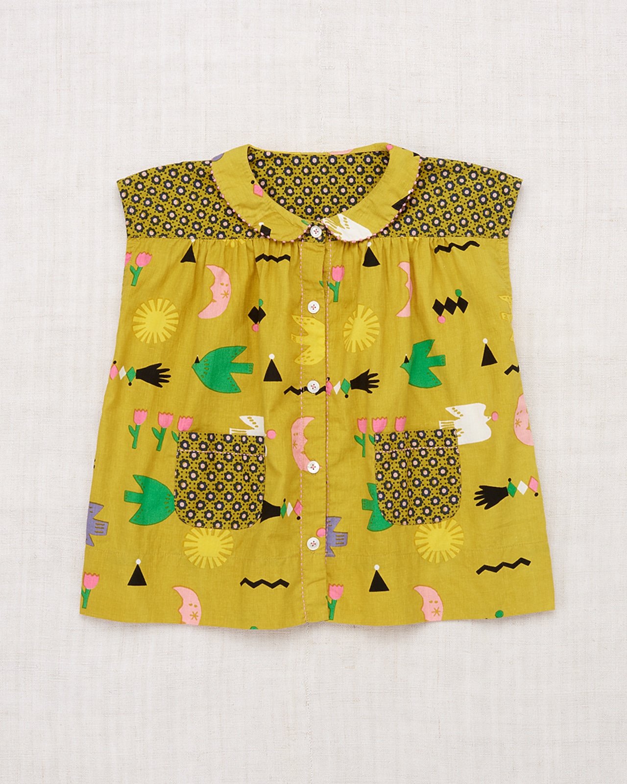 〈 Misha & Puff 24SS 〉 Nanna Tunic - Pistachio Daleyden Fete