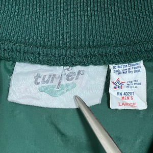 turfer 80s 90s USA製 ブルゾン アノラック ハーフジップ プルオーバー ワンポイントロゴ ライトアウター ゴルフ golf 刺繍 ヴィンテージ us古着