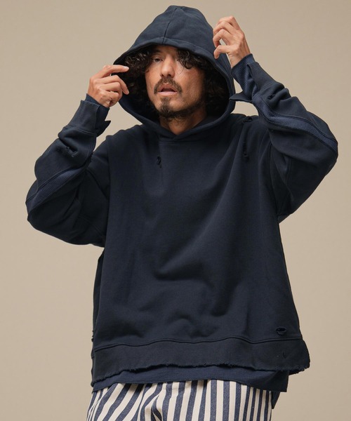 THEOREM Laidback Stacked Hoodie (NAV) TRM-2624006