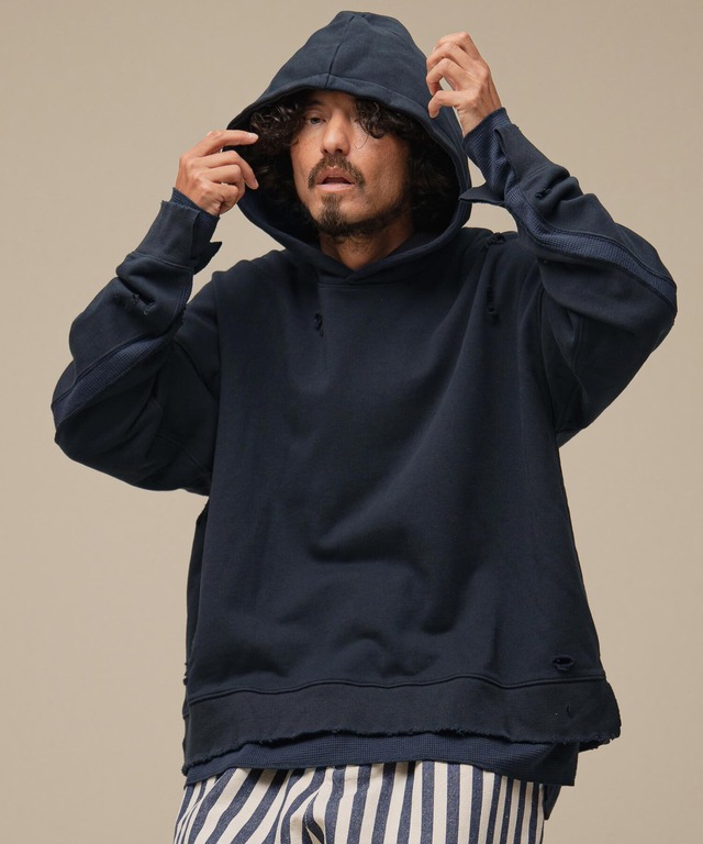 THEOREM Laidback Stacked Hoodie (GRY) TRM-2624006