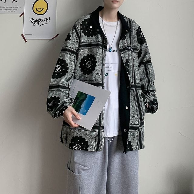 【予約販売】リバーシブルナイロンジャケット アウター ブルゾン メンズ ブラック グレー 防寒 お洒落 こなれ感 ベーシック 秋冬 大きいサイズ M/L/XL/2XL