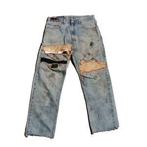 Levi's505 CrustDamageCustomDenimPants