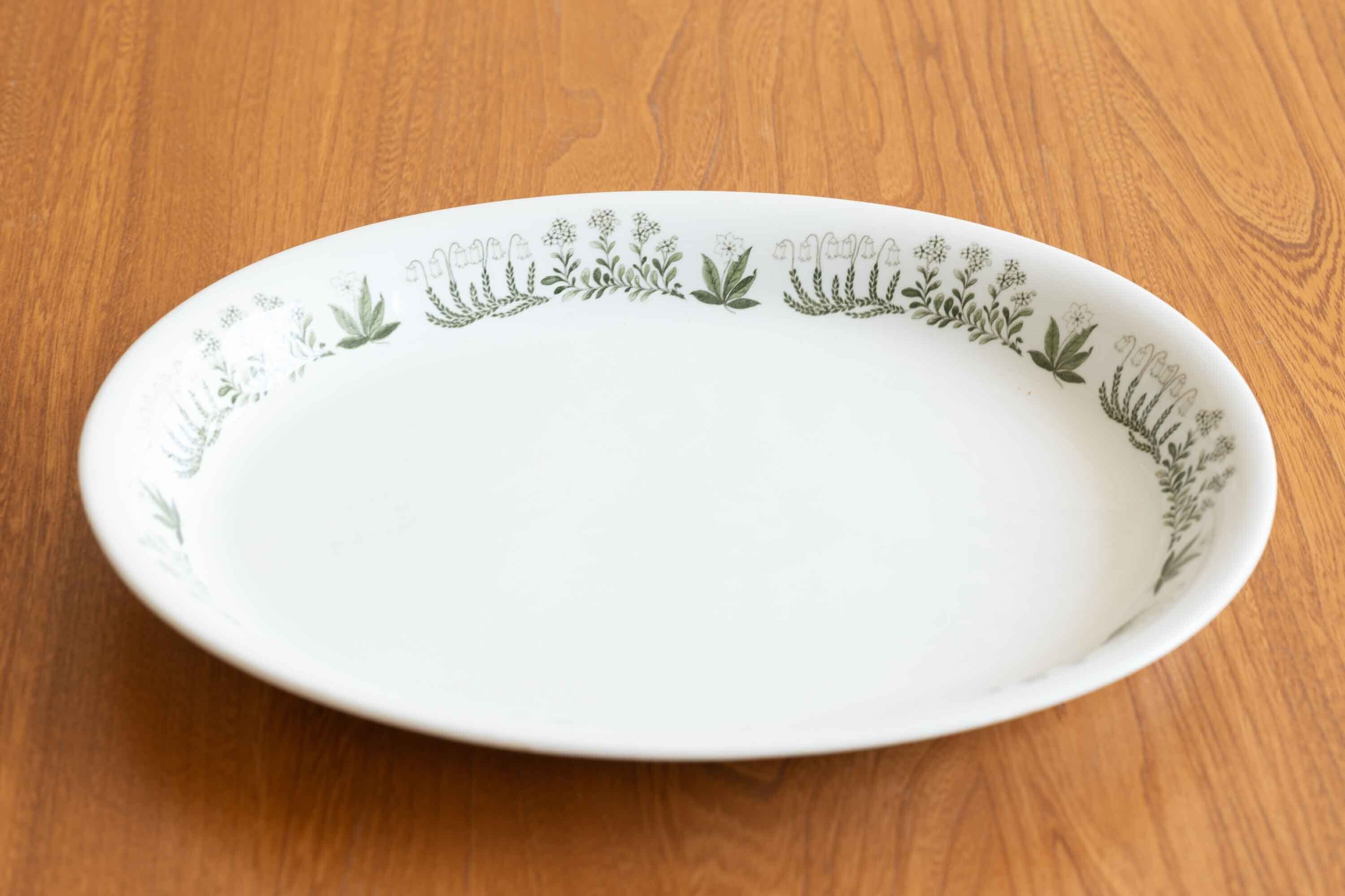 アラビア社 Arabia Of Finland 30㌢×23㌢ オーバル皿 POLARIS シリーズ