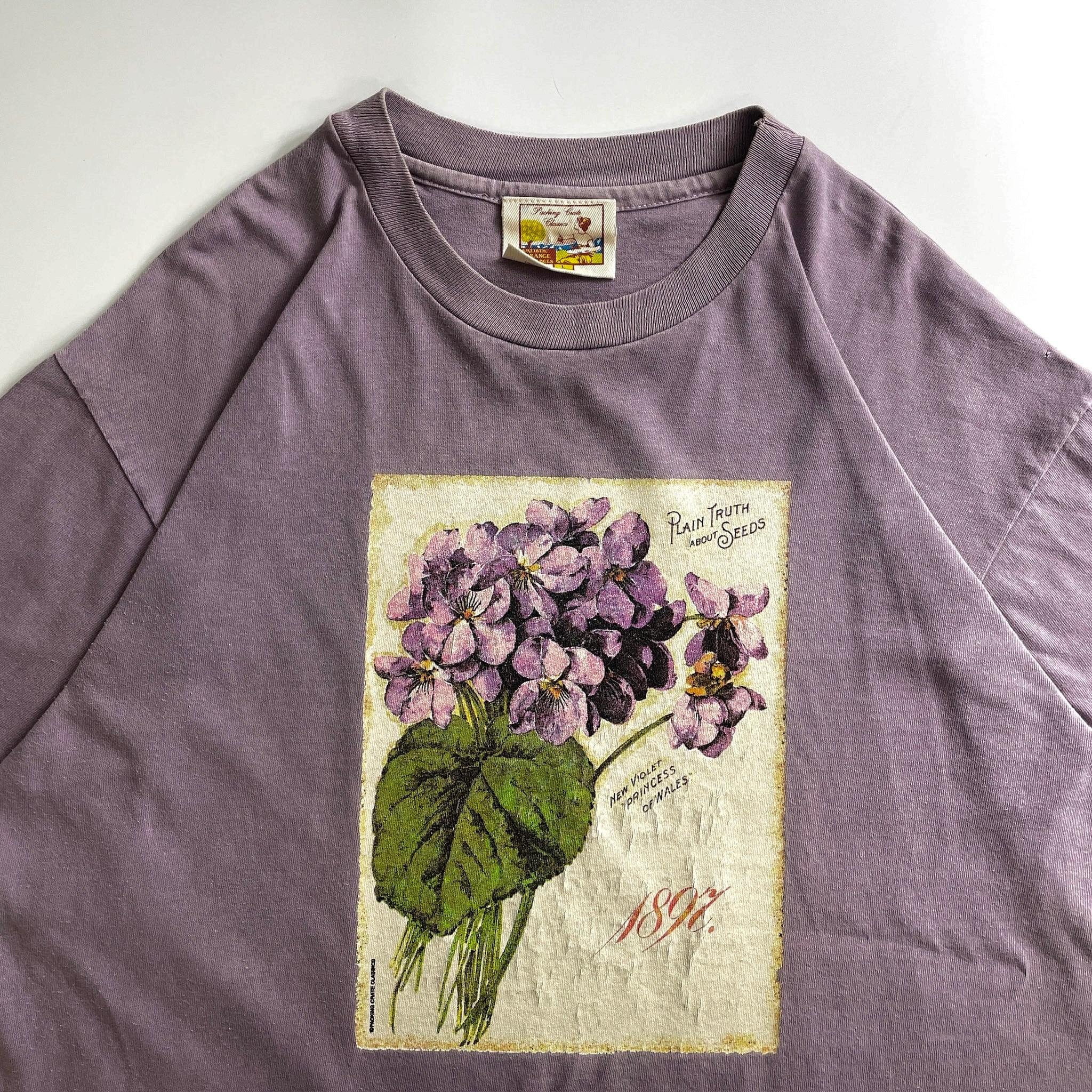 90s Violet Botanical Art Tee