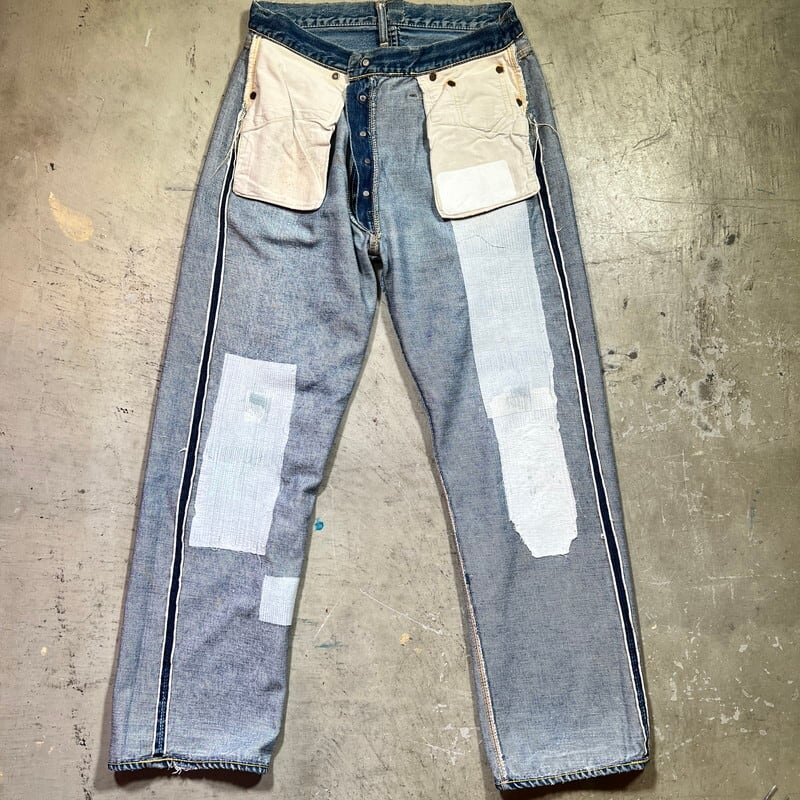 50's LEVI'S リーバイス 501XX デニムパンツ オリジナル 革 50's LEVI'S リーバイス 501XX デニムパンツ オリジナル 革