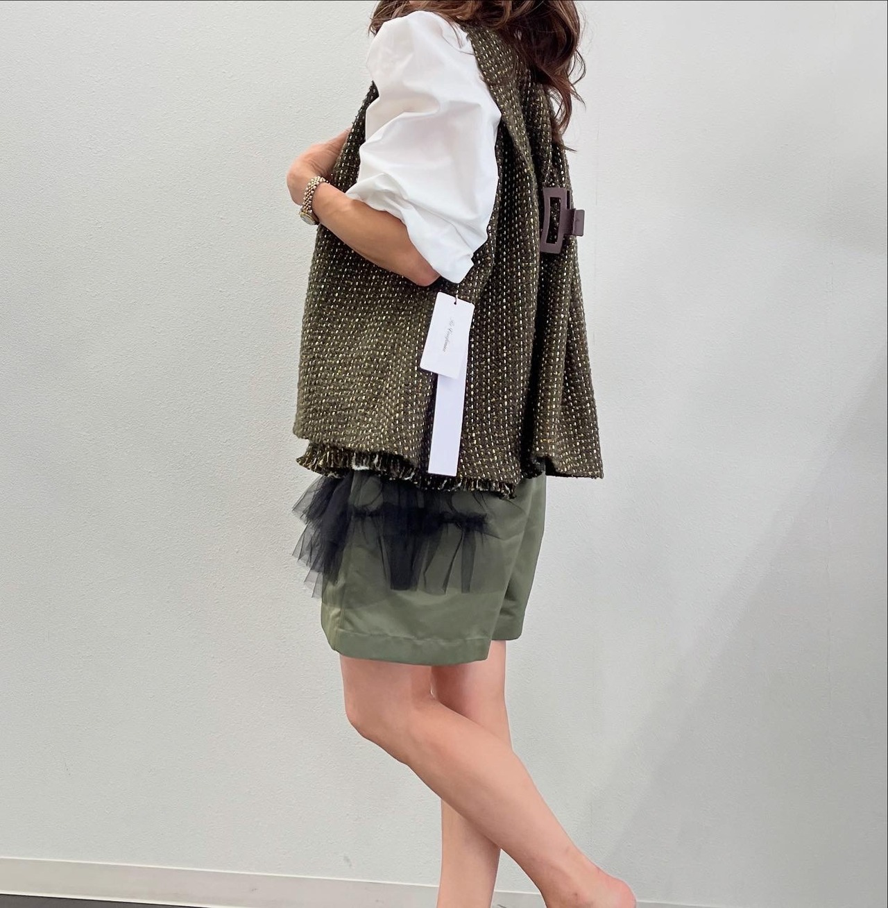 ヴェロフォンナ Re.Verofonna　ツイードフリルショートPT