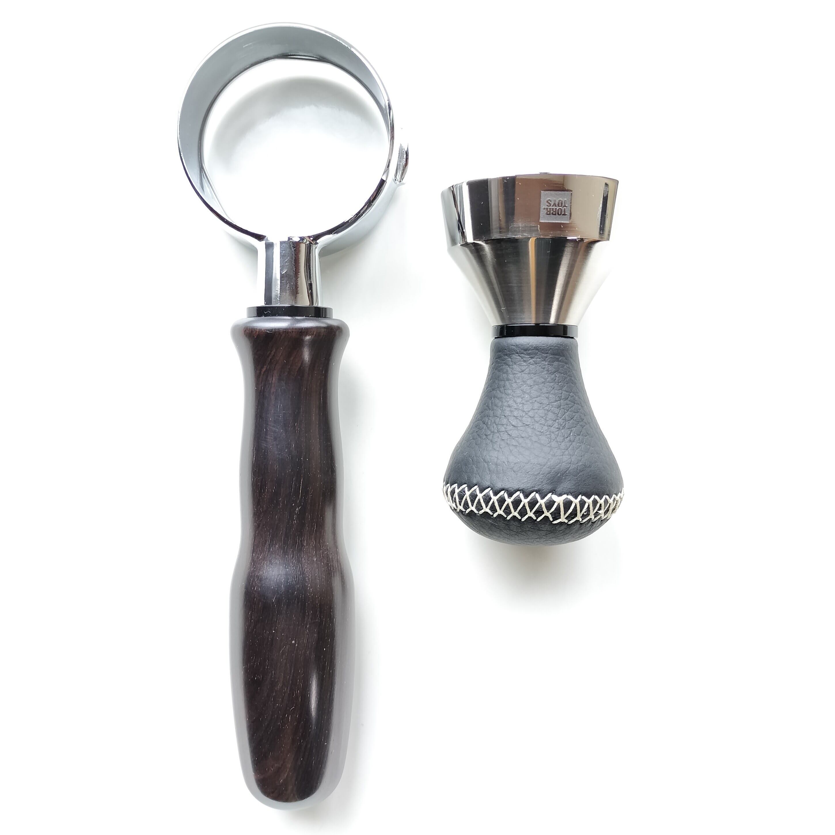 ボトムレスポルタフィルター ○ E61タイプ レザーハンドル Marzocco