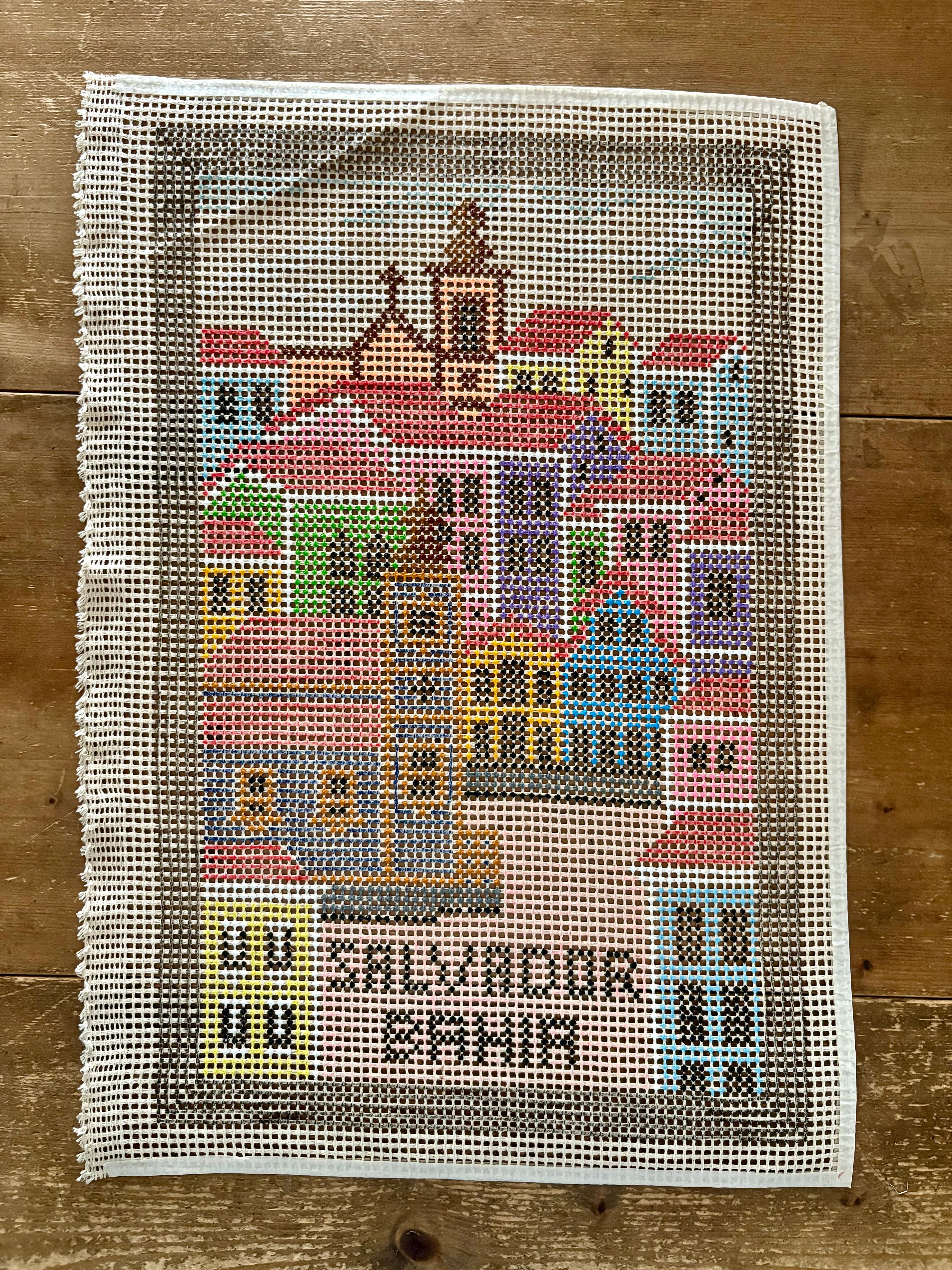 タペサリア下絵済み刺繍布＿Salvador サルバドールの街並み | メルカ