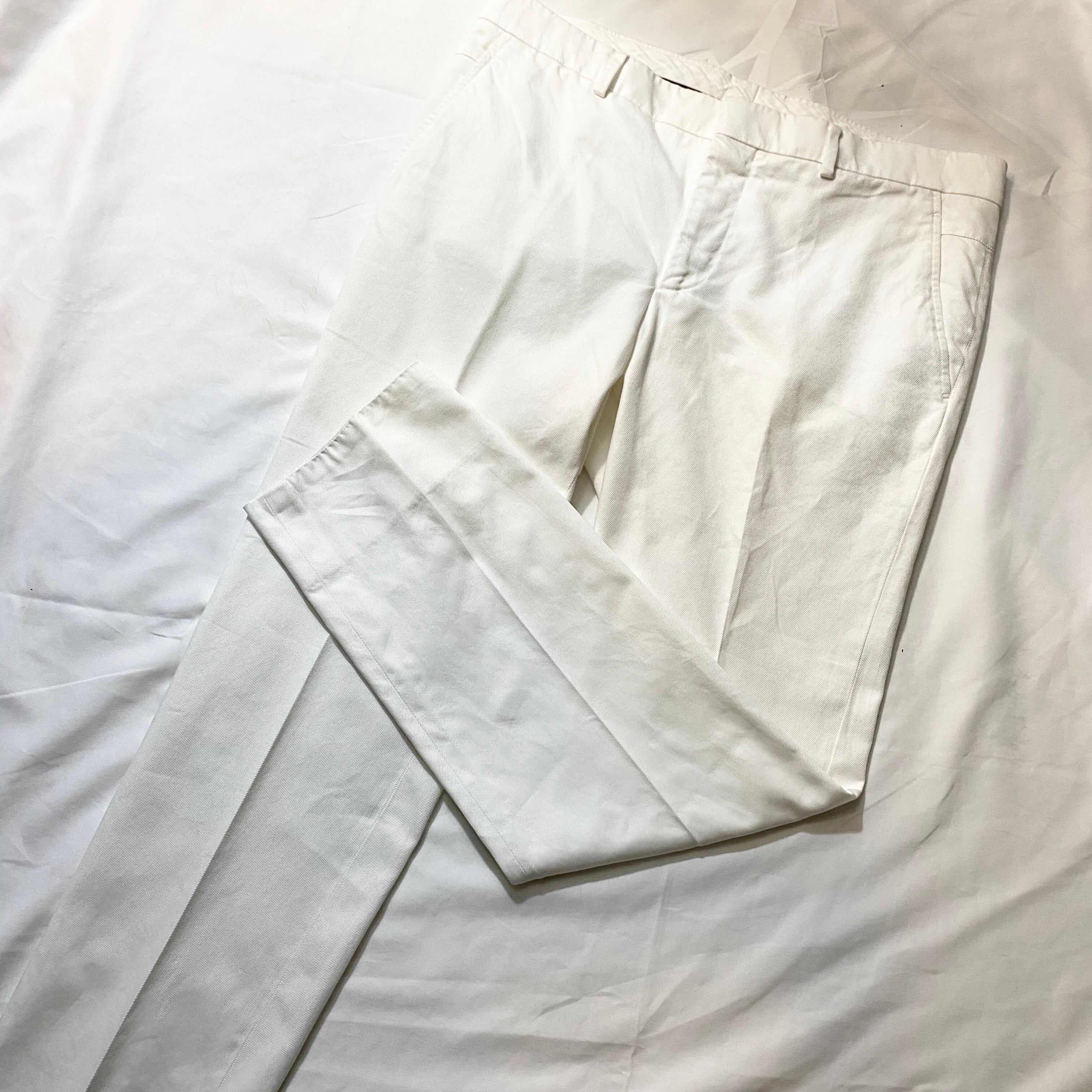 HERMES white cotton pants | NOIR ONLINE