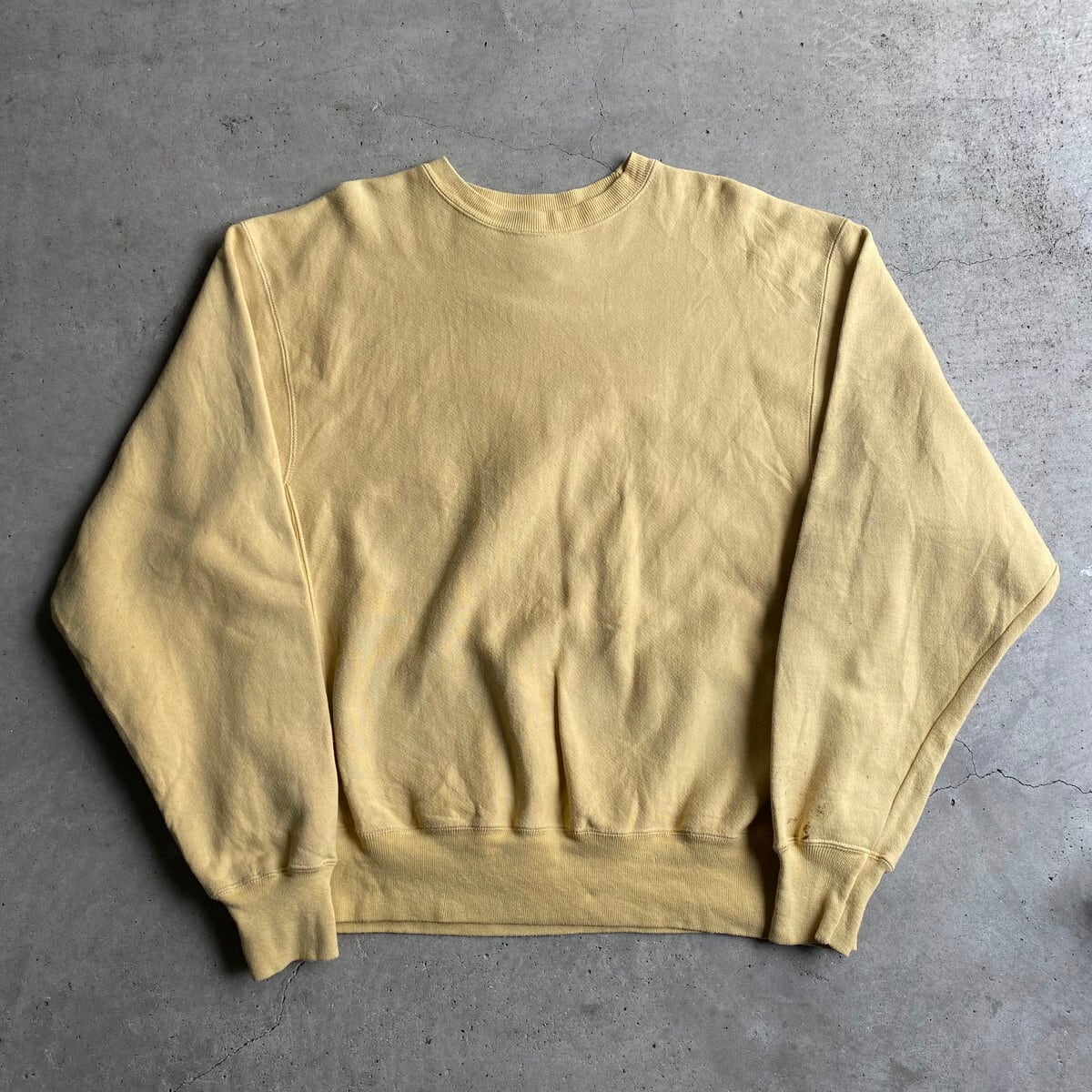 チャンピオン 90s 00s ロゴ刺繍 スウェット XL イエロー Champion 長袖 トレーナー メンズ   【230416】