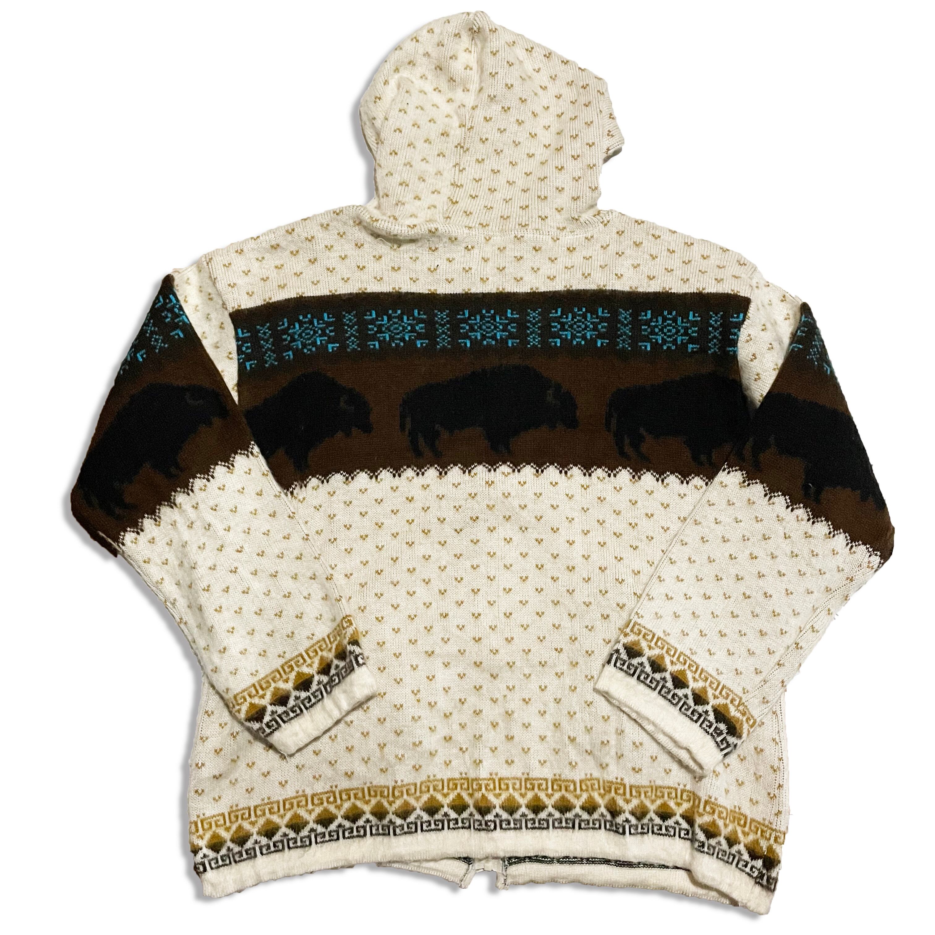 90's EARTH RAGZ エクアドルニットパーカー | 古着屋 Boogie