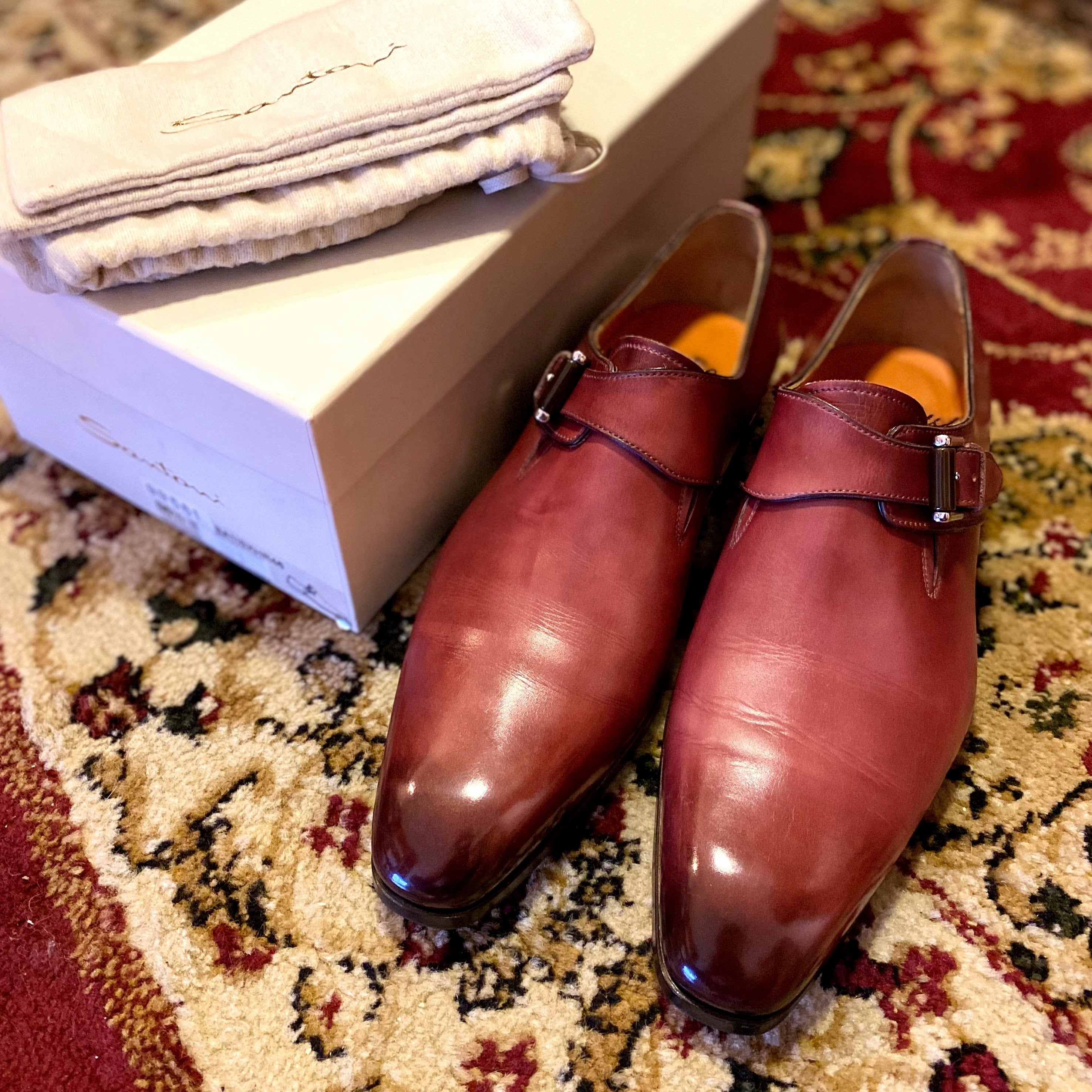 正規別注 SANTONI サントーニ モンクストラップ ビームスf