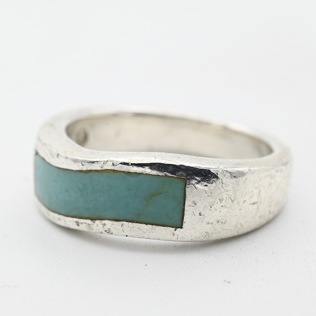 Turquoise Inlay Wavy Ring #11.0 / Denmark