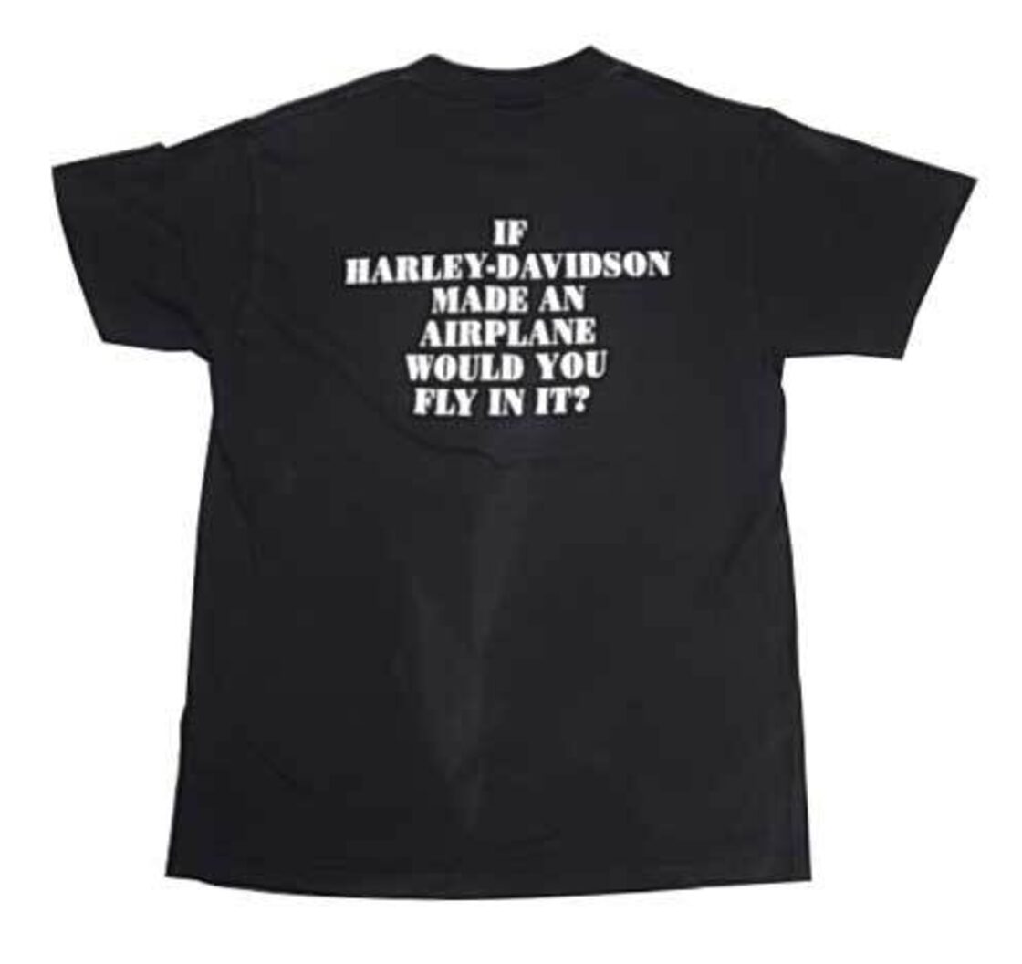 HARLEY DAVIDSON ハーレーダビッドソン 飛行機 Tシャツ ONEITA color