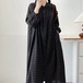 2色／チェック柄シャツワンピース ・12127